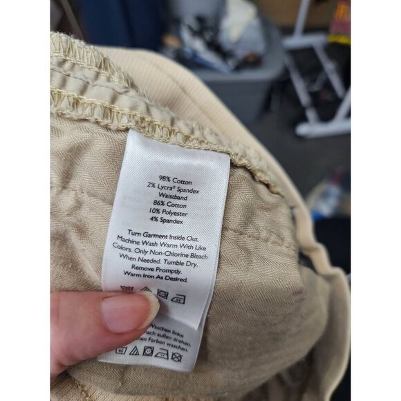 Eddie Bauer Womens Beige Casual Shorts Size 10 With Drawstring Waist Pockets & E - Picture 7 of 8